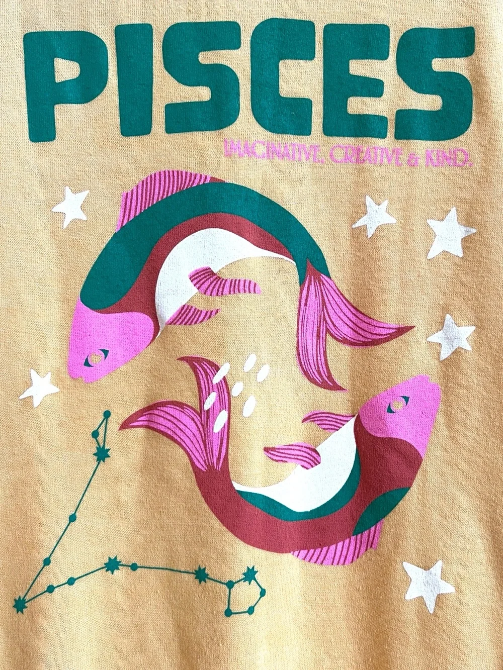 Anthropologie Midnight Rider The Carolita Zodiac Pisces Sweatshirt Extra Large - Picture 6 of 9